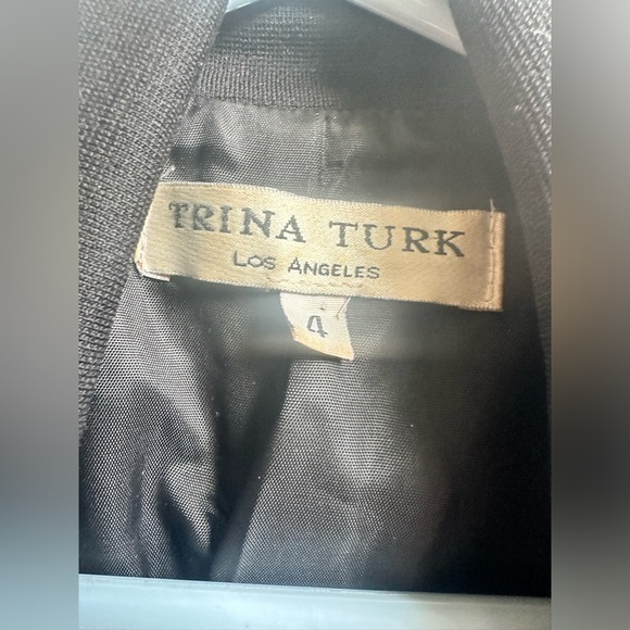 Trina Turk Vintage Black Blazer Size 4 - Picture 3 of 8